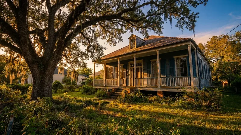 Raised cottage with a deep front porch beneath a spreading tree, New Mexico Real Estate License